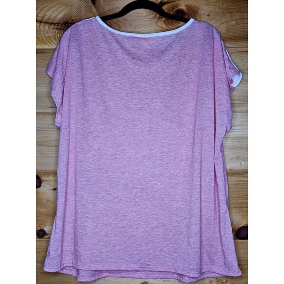 New Exclusive One Women's 2X Plus Size Blouse Pink Comfy Top Casual Beach Shirt - Picture 15 of 16